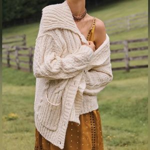 NWTS PILCRO CABLE-KNIT CARDIGAN SWEATER